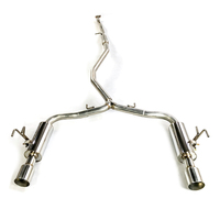 Système d'échappement Catback à double sortie 1,5 L Turbo pour Honda Civic 2016-2021 avec embout bleu