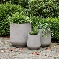 Pot de fleurs en béton GRC léger et moderne pour la maison et le jardin, pot décoratif pour hôtel ou centre commercial, poterie artistique