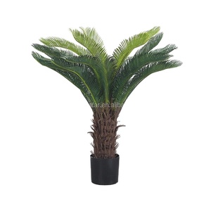 Venta al por mayor de plástico para interiores y exteriores, fábrica de plantas decoradas, <span class=keywords><strong>pequeña</strong></span> <span class=keywords><strong>palmera</strong></span> artificial de cicas de sagú, venta al por mayor de 2017 - Product Image 2