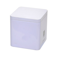 Boîte en métal de haute qualité pour l'emballage du thé, forme carrée, boîte à café en métal, boîte en fer blanc carrée réutilisable pour le thé