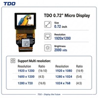 شاشة ميكرو OLED مقاس 0.72 بوصة بنسبة 16:10 ودقة 1920×1200 وسطوع 2000 شمعة/م2 مع واجهة MIPI لسماعات الرأس FPV وكاميرات EVF وكاميرات قياس المدى