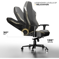 Chaise de jeu économique personnalisée en gros, chaise de course avec accoudoirs 4D et base en nylon 90-135 °   Ensemble de bureau assorti pour les employés de bureau