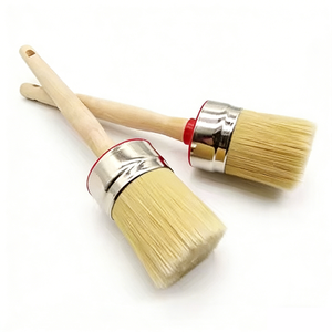 Pinceau à peinture ovale de qualité industrielle et <span class=keywords><strong>bricolage</strong></span> CTCK001, manche en bois # Outil de peinture professionnel de 3,5 pouces, taille 14, avec garantie de 3 ans - Product Image 1