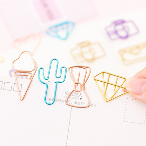 Set Personalizzabile da 10 Pezzi di Nuovi Graffette Metalliche Colorate e Creative per Ufficio e Scuola, Fermagli e Segnalibri per Cancelleria - Product Image 6