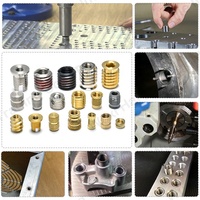 Inserts filetés autoforeurs fendus en laiton à bride et en acier inoxydable SS304