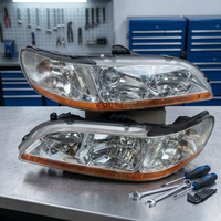 Niedriger Energieverbrauch, beschlagfrei, 33151S84A01, 12 V, 5500 K, Naturweiß, 25 W, 5000 Lumen, passend für Accord 1995–2003, LED-Scheinwerfer
