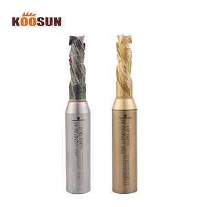 Koosun 1/2 Shank xoắn ốc <span class=keywords><strong>Router</strong></span> <span class=keywords><strong>bits</strong></span> <span class=keywords><strong>CNC</strong></span> chế biến gỗ 3 Flute End Mill TCT nén phay Cutter - Product Image 6