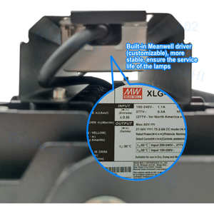 A02-serie module rechthoekige zonnescherm zwarte spuitgietaluminium driver cover hoge mast floodlight RGB <span class=keywords><strong>flood</strong></span> 1000W LED stadionverlichting - Product Image 3