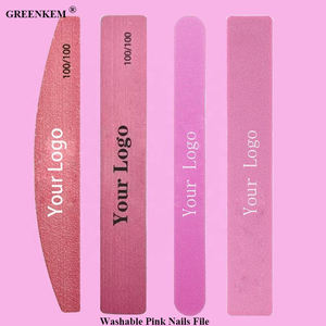 <span class=keywords><strong>Lima</strong></span> de <span class=keywords><strong>uñas</strong></span> de media luna <span class=keywords><strong>rosa</strong></span> lavable de grano 100/180, bloque de lija fuerte personalizable para <span class=keywords><strong>uñas</strong></span>, limas de <span class=keywords><strong>uñas</strong></span> 80/80 - Product Image 1