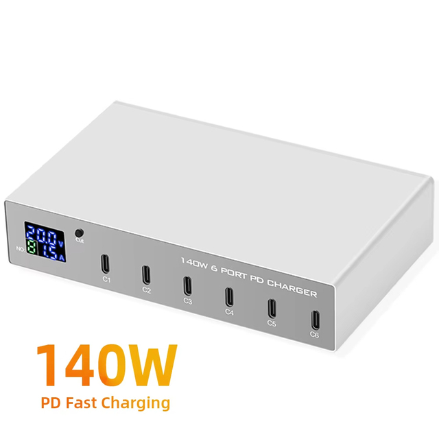 140W GaN 10 in1 MultiPort Travel Charger Adapter Universal PD 100W 65W 30W 18W Fast Charging Hub USB Wall Charger