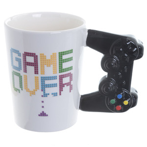 Gobelet en céramique Solhui Game Handle GAME OVER, gobelet pour manette de <span class=keywords><strong>jeu</strong></span>, gobelet à eau - Product Image 1