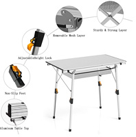 Table de camping en aluminium, Portable, légère, réglable, pliable, pour pique-nique