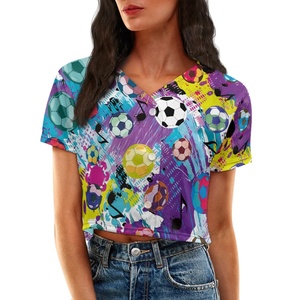 Design di <span class=keywords><strong>calcio</strong></span> stampato in 3D uniforme da Baseball corta da donna Drop Shipping Logo/maglia da Baseball con nome della squadra - Product Image 3