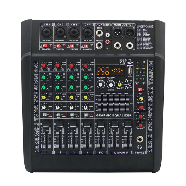 Wholesale High-quality 250W 4-channel Stage Professional Power Mixer Audio Effect Mixer