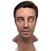 Masque en silicone réaliste de haute qualité pour homme, texture de peau naturelle, masque intégral pour vieil homme, barbe masculine, cheveux, couvre-visage réaliste, masques de fête