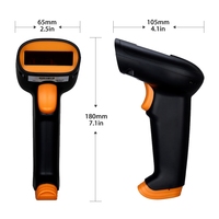 KEFAR-escáner de código de barras portátil, lector de matriz de datos de código de barras con cable inalámbrico 1D 2D QR, 2,4G, teclado multilenguaje