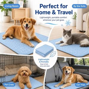 Cooling Pet <b>Mat</b> Ice Silk Dog and <b>Cat</b> Pad Breathable Summer Relief Cushion for Indoor Use - Product Image 4