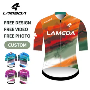LAMEDA 2024 ฤดูร้อน OEM ผู้ชายจักรยานสวมเสื้อที่กําหนดเองจักรยานรอบ Ciclismo มืออาชีพที่กําหนดเองเสื้อเจอร์ซีย์นักปั่น