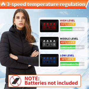 Chaleco Eléctrico Térmico FORTIVOX, Cortavientos, 100% Poliéster, Estilo Casual, Cierre de Cremallera, Recargable por USB, para Invierno - Product Image 2