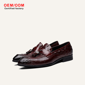 OEM <strong>Custom</strong> Business Formal Genuine Leather Cowhide Pointed Toe Shoes Men's European American Style Slip-on <strong>Loafers</strong> Comfort - Product Image 1