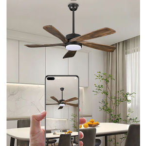 Ventilateur de plafond moderne nordique de 52 pouces en ABS 5 pales à faible bruit télécommande Bldc Led pour les fonctions domestiques les deux moteurs à courant alternatif cc - Product Image 6