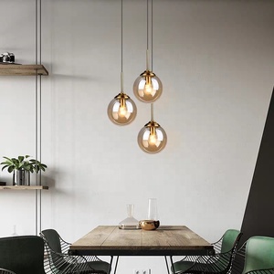 Lámparas Colgantes de Cristal Nórdicas, Lámpara Colgante Moderna Dorada, Decoración de Loft para el Hogar, Lámparas para Cafetería, Comedor, Cocina, <span class=keywords><strong>Dormitorio</strong></span> - Product Image 5