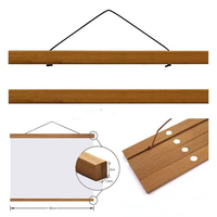 Support mural magnétique en bois pour affiches, cadre photo en bois massif personnalisé, kit de suspension pour décoration intérieure, tailles disponibles de 21 à 90 cm