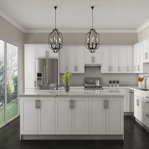 Vermonhouzz Eropa Modern Gaya Kustom Sampel Gratis MDF Shaker Desain Modular Lemari Dapur