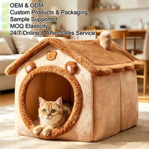 Luxury Foldable Cat House & <b>Sofa</b> <b>Bed</b> Washable Eco-Friendly Pet <b>Bed</b> with Anti-Slip for Small Dogs & Cats Indoor/Outdoor Use - Product Image 1
