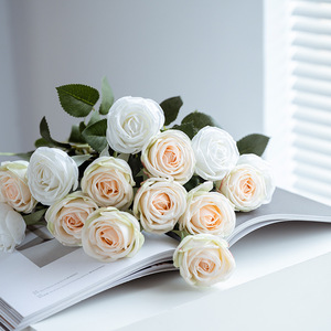 Haiyi Artificial Rose <b>Silk</b> <b>Flower</b> Bouquet 10cm-30cm Home Decor Fake <b>Flower</b> Arrangement Living Room Decoration - Product Image 3