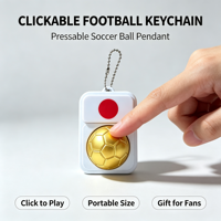 Porte-clés rotatif en forme de ballon de football imprimé en 3D, pendentif ballon de football, souvenir portable pour fan, breloque décorative unisexe pour sac, cadeau