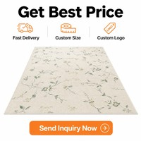 French Pastoral Floral Living Room Carpet Custom Cream Botanical Vine Area Rug Non-slip Washable Noise-reducing Home OEM Rugs