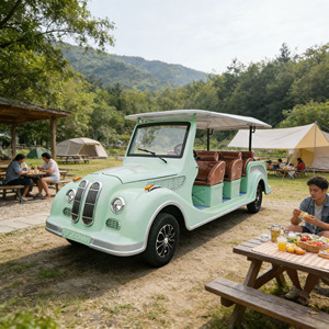 European Style Vintage Electric Classic Car Luxury Retro Sightseeing Vehicle for Resort & Wedding - Product Image 1