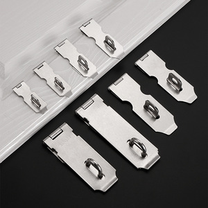 Stainless Steel Door Latch Thickened Buckle Keyless Traditional Furniture <b>Lock</b> For <b>Cabinet</b> Drawer Room Door - Product Image 1