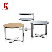 Combinaison de table basse ronde de conception spéciale Table à thé centrale à armature métallique de meilleure capacité portante unique