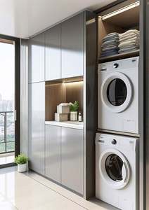 Modern Bedroom Laundry Storage <b>Cabinet</b> with <b>Wood</b> Sink <b>Cabinet</b> for Apartment Hotel Living Room Use Huipinju Brand 5-Year Warranty - Product Image 6