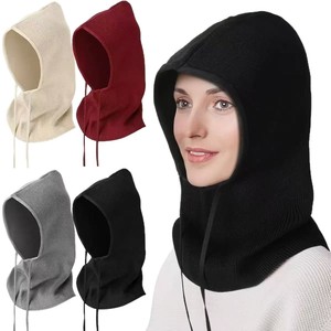 Gorro de Invierno Unisex para Hombre y Mujer, Gorro con Capucha y Bufanda Cálida para Mujer, Pasamontañas, Gorro de Punto con Cordón Ajustable - Product Image 4