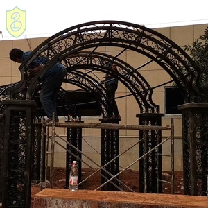 Paviliun Logam Dekoratif Desain Kustom Tanaman Indah Pergolas Besi Tempa Antik Terstruktur - Product Image 2