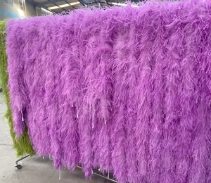 Teint une écharpe moelleuse 6ply en vrac une fête boas de plumes d'autruche violettes pour bricolage artisanat Costume danse fête Halloween