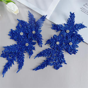 Design roman personnalisé strass paillettes broderie dentelle Abaya Applique perlé Patch pour Hijab vêtements accessoires - Product Image 4