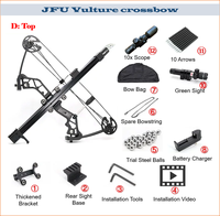 JFU Vulture Crossbow Nouveau modèle de fusil de précision à billes d'acier réglable haute précision 50 coups avec lunette et loupe pour le tir en extérieur (Adultes)