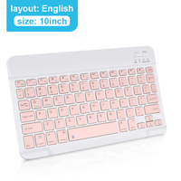 Yeni Taşınabilir RGB 2.4Ghz Kablosuz Mini Klavye Mouse Seti, USB Şarjlı ve IPad/Telefon/Dizüstü Bilgisayar/Tablet için Şarj Edilebilir