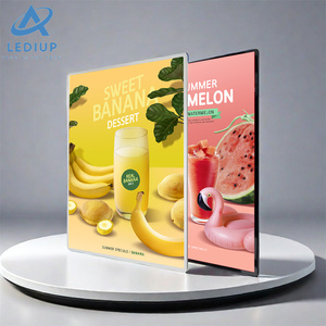 Lediup siêu mỏng <span class=keywords><strong>LED</strong></span> Snap khung quảng cáo Kính Bảng <span class=keywords><strong>menu</strong></span> Màn hình Poster hiển thị hộp Đèn thức ăn nhanh nhà hàng trang trí cửa hàng - Product Image 3