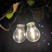 Lampe solaire de camping pour jardin, éclairage LED, corps en ABS, recharge portable, ampoule à filament de tungstène rétro