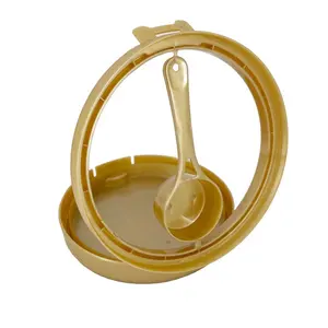 नई डिजाइन 401 प्लास्टिक की टोपी के लिए दूध पाउडर टिन कर सकते हैं कस्टम लोगो प्लास्टिक कवर में बनाया के साथ चम्मच - Product Image 1