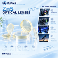 Lentille optique en sulfure de zinc Lentille convexe ZnS Plano pour capteur de gaz infrarouge NDIR et capteur CO2 NDIR