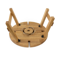 Table pliante portable en bois avec panier de rangement pour camping, voyage, jardin, décoration, idée cadeau, marque personnalisée