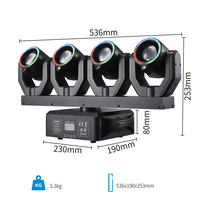 4 Halberd Beam Moving Head Laserlicht XY Bühnenlichtleiste KTV Hochzeitsbankett Rotierendes DMX512 Steuerung RGBW LED-Licht