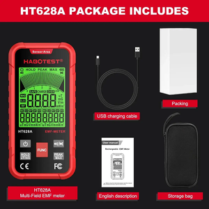 HABOTEST HT628AB Elektromanyetik Radyasyon Test Cihazı Taşınabilir El Tipi Radyo Frekans Alan Test Cihazı USB Şarjlı <span class=keywords><strong>EMF</strong></span> Ölçer - Product Image 3