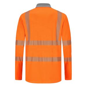 Nhanh chóng khô ẩm-Wicking thoáng khí eyebird người đàn ông polo Áo sơ mi <span class=keywords><strong>Hi</strong></span> <span class=keywords><strong>VIS</strong></span> dài tay áo t Áo sơ mi ANSI/isea 107-2020 và En ISO 20471-2013 - Product Image 2